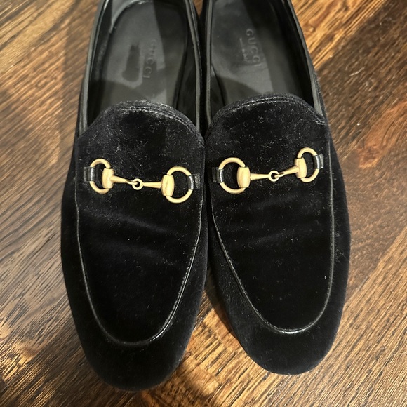 Gucci Shoes - Gucci Black Velvet Loafers
